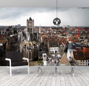 Bild på View of Ghent and Saint Nicholas Church